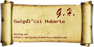 Galgóczi Huberta névjegykártya